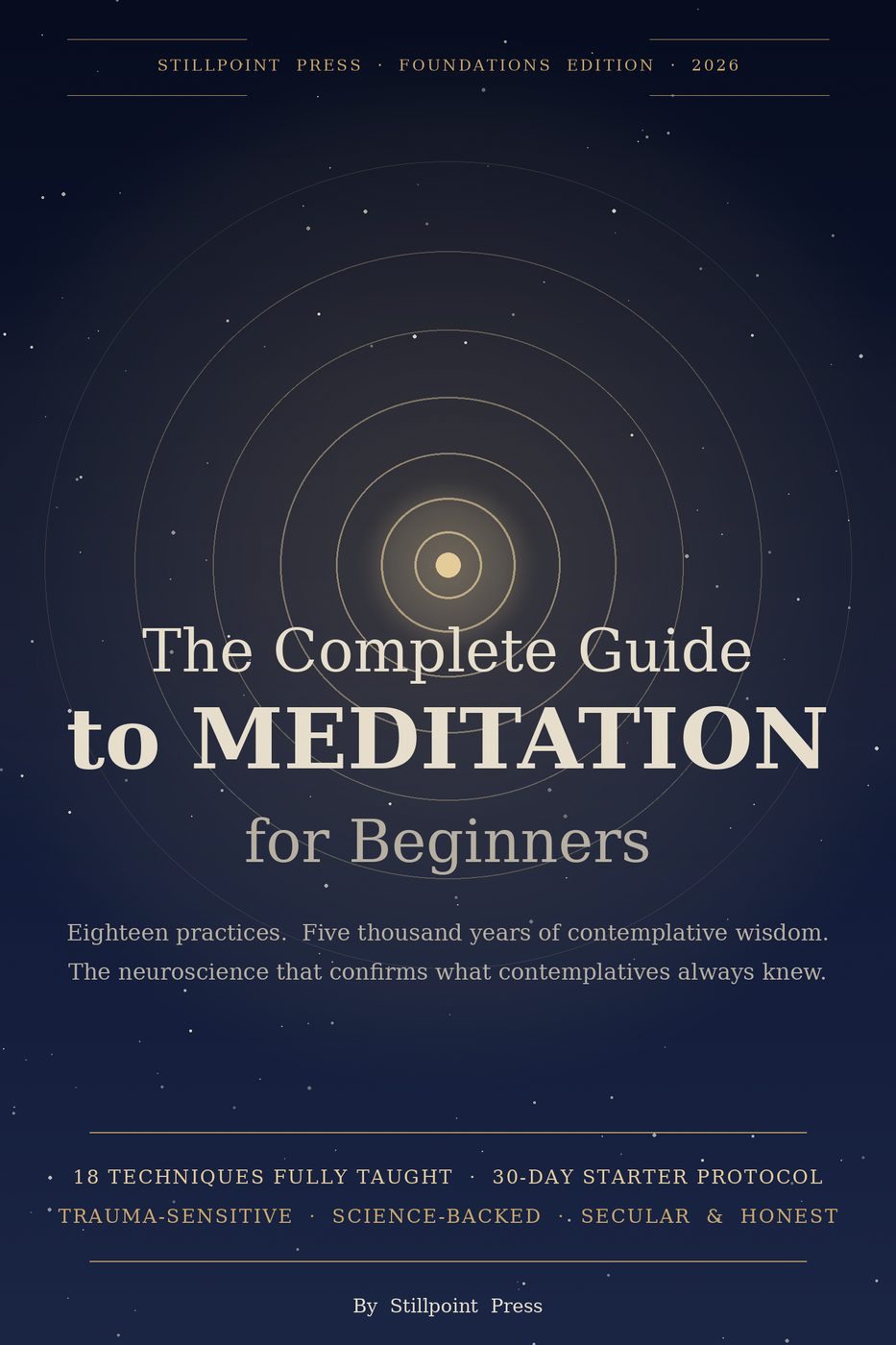 The Complete Guide to Meditation for Beginners. Stillpoint Press, 2026.